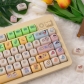 Crayon Shin-chan 104+36 PC UV Printing Keycaps Set MOA Profile for Cherry MX Mechanical Gaming Keyboard